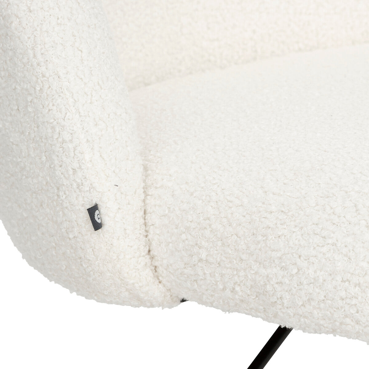 Chaise de bureau Geos bouclette blanc