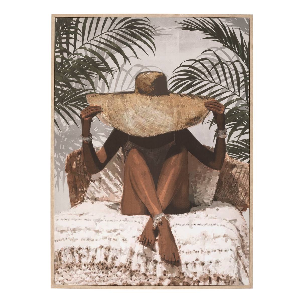 Toile imprimée encadrée Eliane 58 x 78 cm