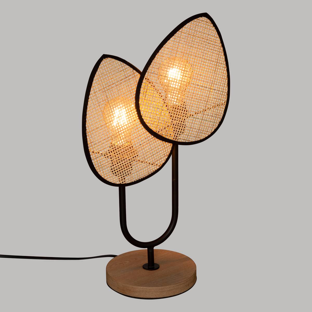 Lampe à poser Olme design haut 44 cm métal naturel