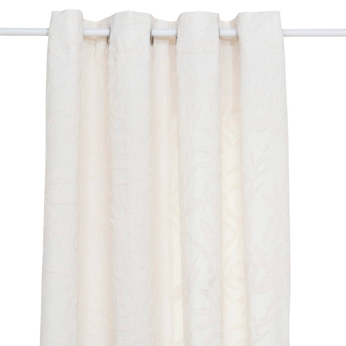 Rideau jacquard Willow 135 x 260 cm ivoire