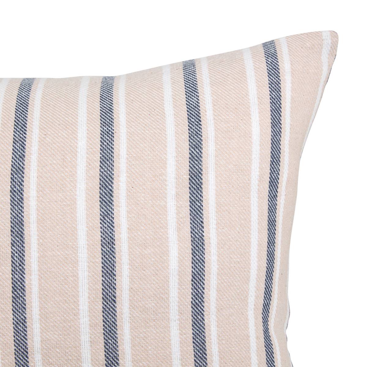 Coussin Groove 40 x 40 cm rayé bleu