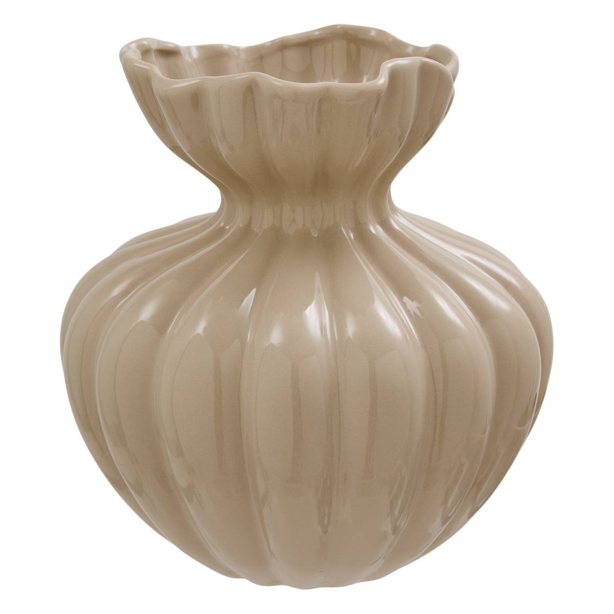Vase Mona H. 23 cm céramique papillote assorti