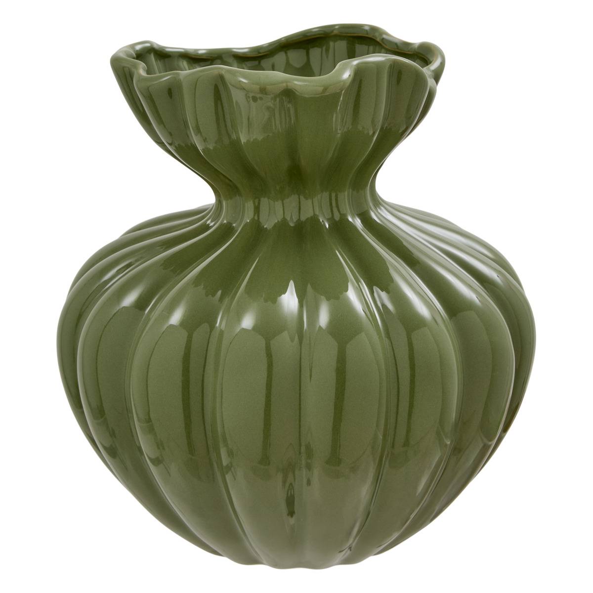 Vase Mona H. 23 cm céramique papillote assorti