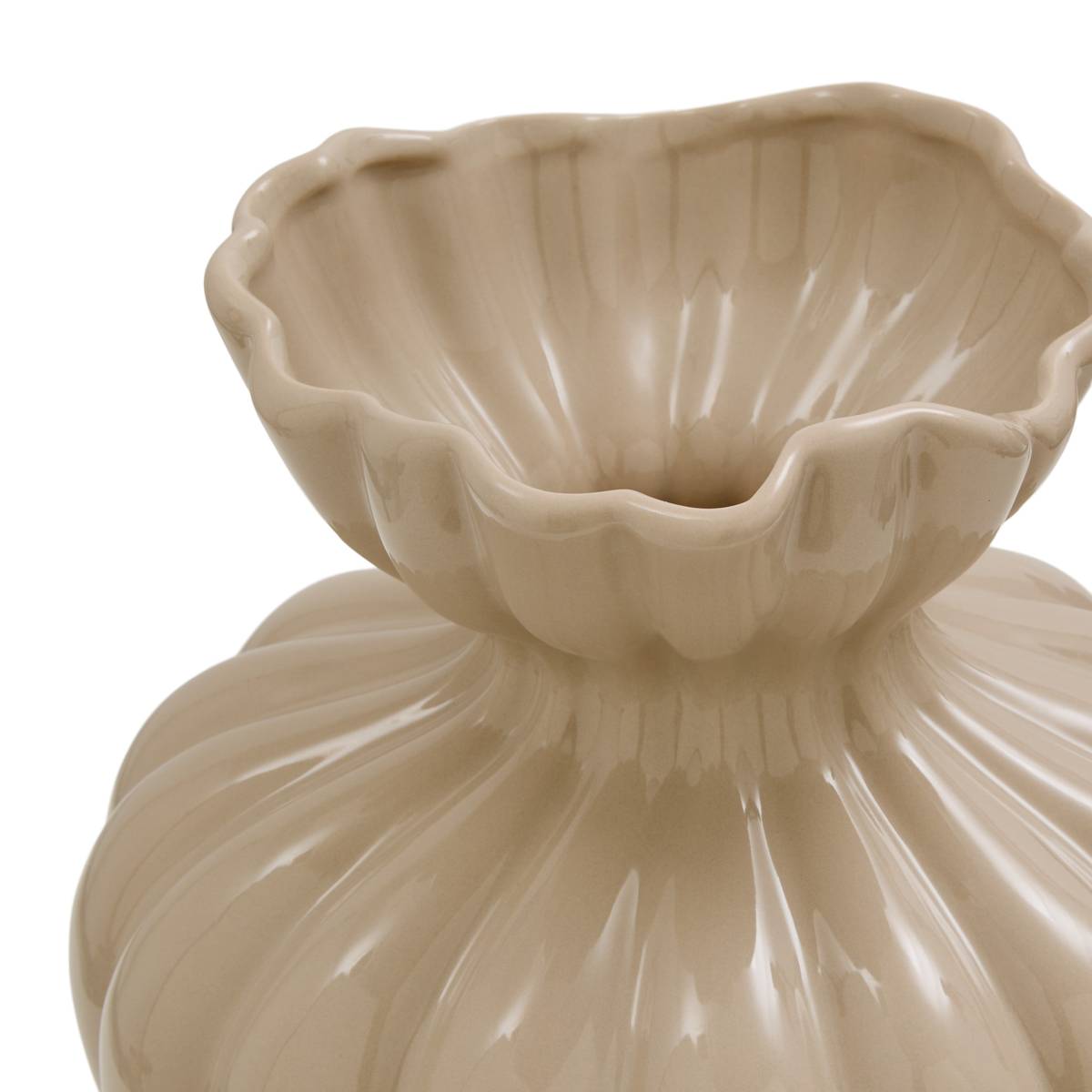 Vase Mona H. 23 cm céramique papillote assorti