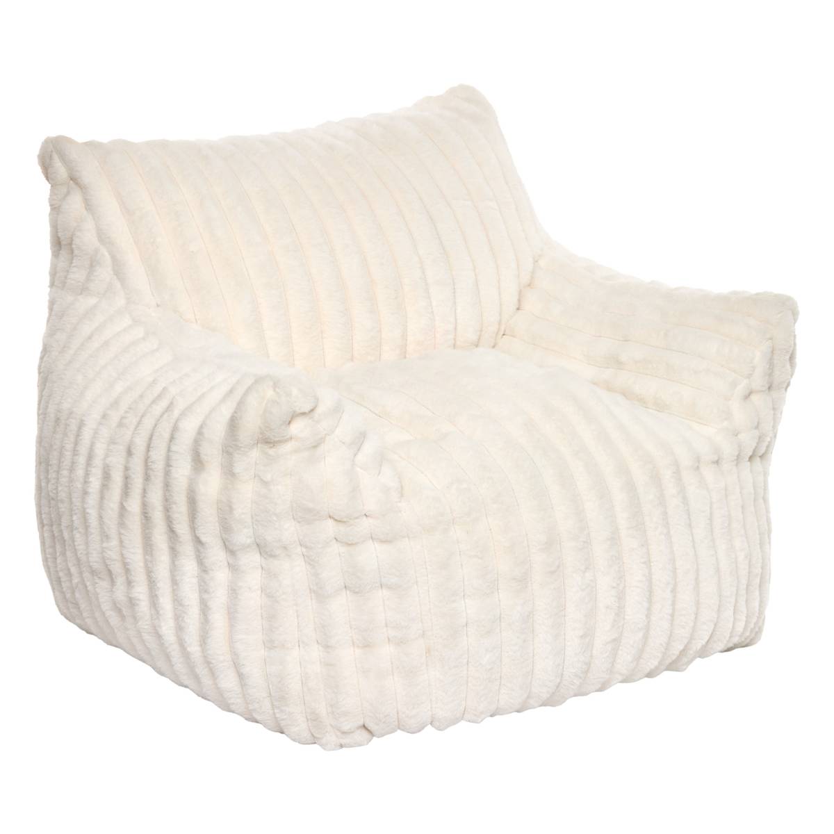 Canapé compressé mini Muzi L. 70 cm velours côtelé blanc