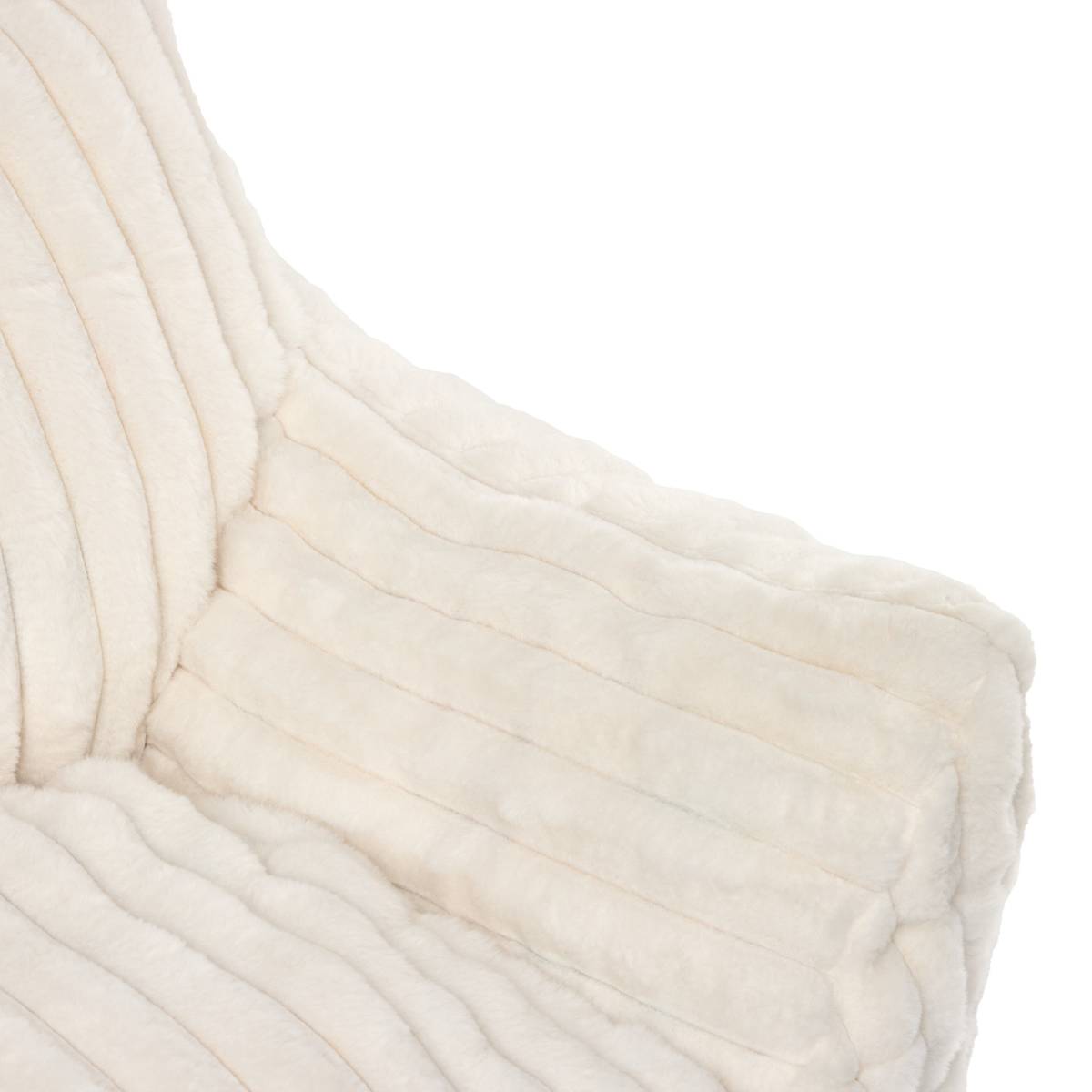 Canapé compressé mini Muzi L. 70 cm velours côtelé blanc