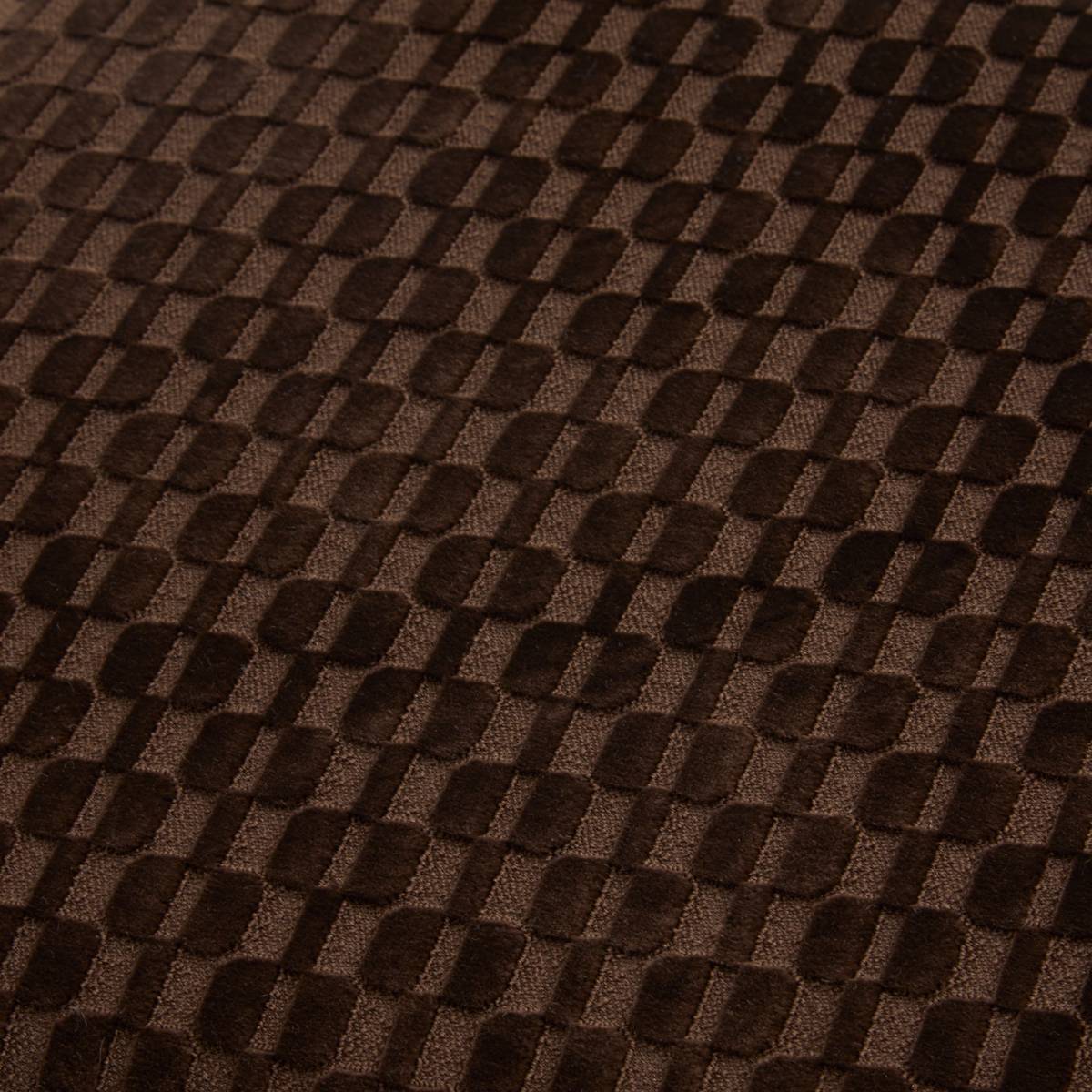 Pouf Selia 35 x 35 cm velours dévoré tonka