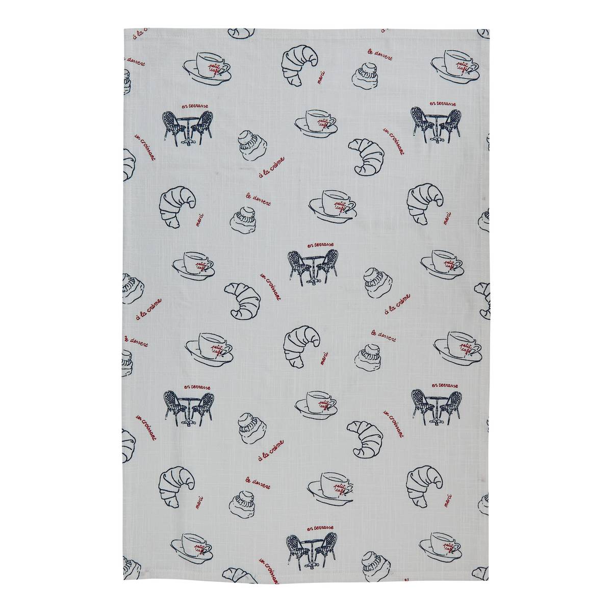 Lot de 3 torchons Fra 45 x 70 cm coton slub
