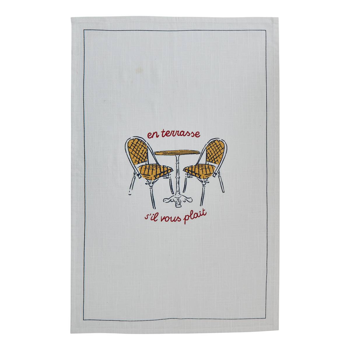 Lot de 3 torchons Fra 45 x 70 cm coton slub