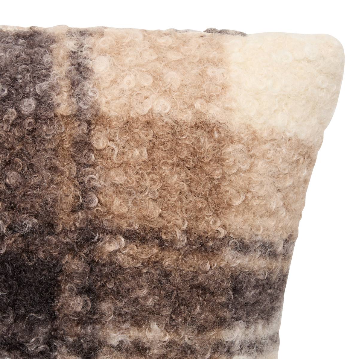Coussin citrouille bouclette carreaux Automne 40 x 40 cm