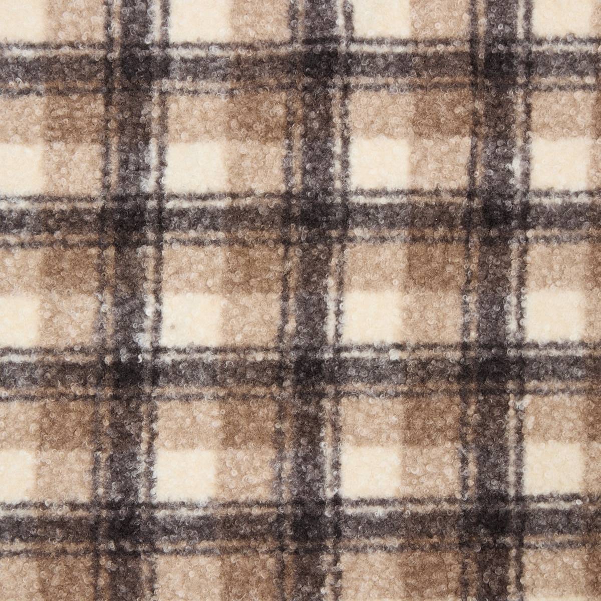 Plaid bouclette Automne 130 x 170 cm carreaux