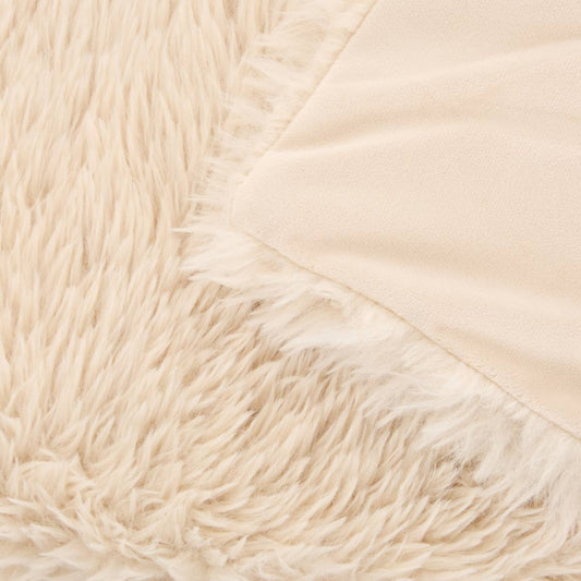 Plaid fourrure Duvia 120 x 150 cm beige lin