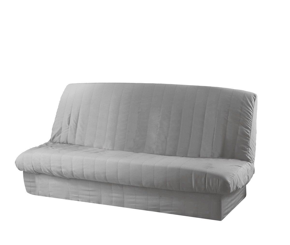 Housse de clic-clac matelassée 120 à 140 x 185 à 200 cm polyester uni Essentiel gris