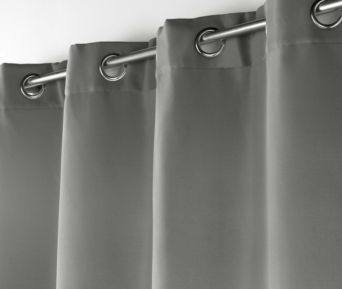 Rideau à œillets 135 x 260 cm isolant microfibre Micropolar gris