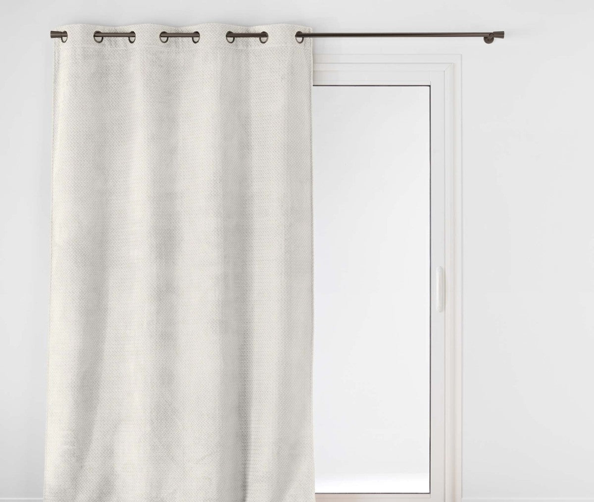 Rideau à œillets 140 x 240 cm flanelle relief unie Flanela naturel