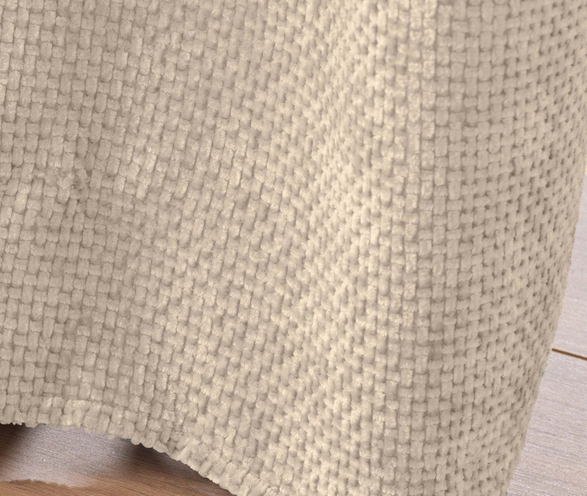 Rideau à œillets 140 x 260 cm velours chenille Leo naturel
