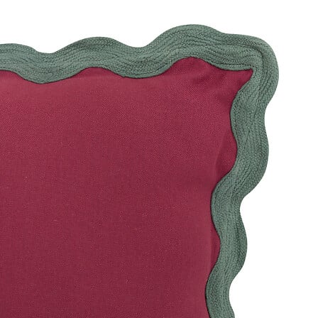 Coussin festonné Chéri 38 x 38 cm coton assorti
