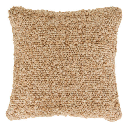 Coussin Volna 45 x 45 cm polyester effet laine camel