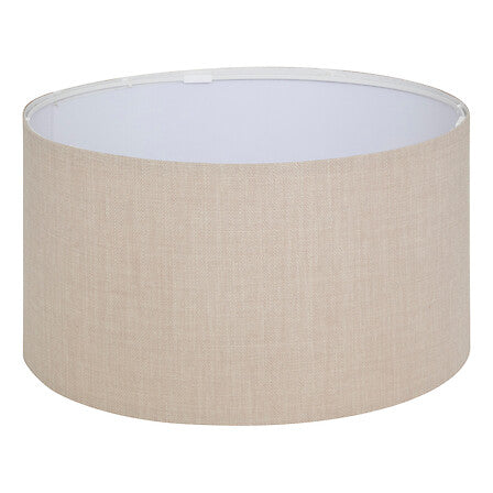 Abat-jour cylindrique 40cm en lin beige - accessoire luminaire pack mobilier LMNP