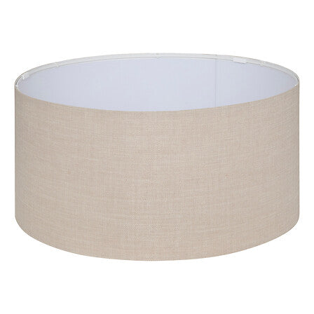 Abat-jour cylindrique 50cm en lin beige - accessoire luminaire pack mobilier LMNP