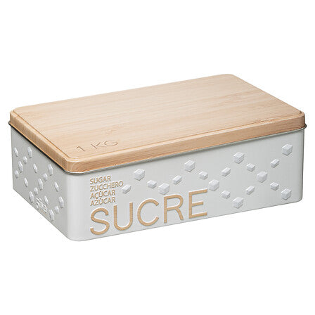 Boîte à sucre en morceaux métal relief