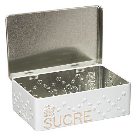 Boîte à sucre en morceaux métal relief