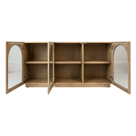 Buffet en bois brossé blanchi – Design contemporain et pratique