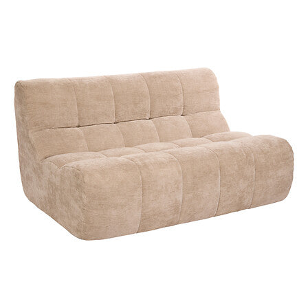 Banquette 2 places en chenille beige