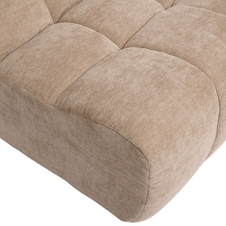 Banquette 2 places en chenille beige