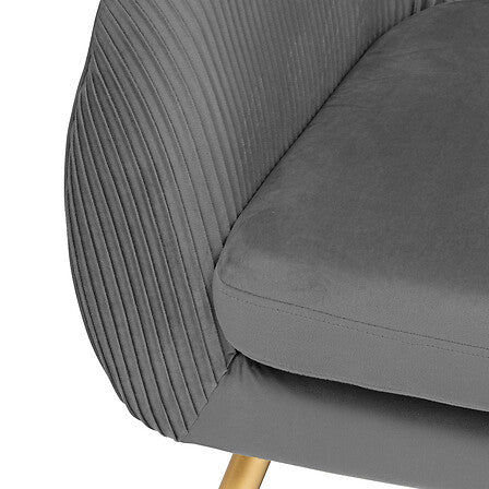 Banquette 2 places velours gris