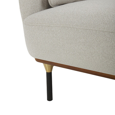 Canapé fixe 2 places gris clair