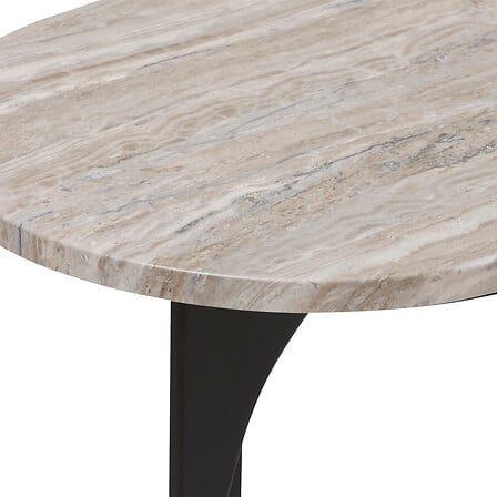 Console Tusco L. 140 x P. 34 x H. 79,5 cm métal et MDF effet marbre