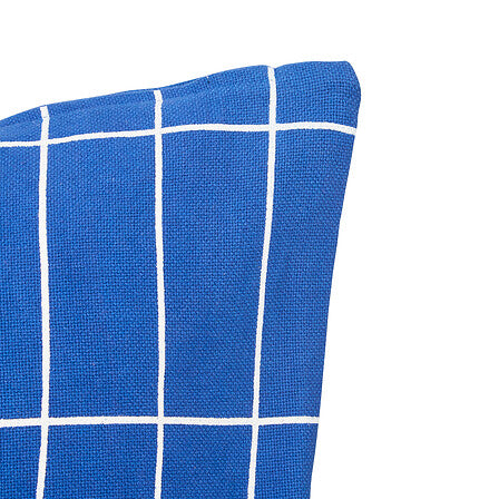 Coussin broderie 35 x 75 cm bleu indigo