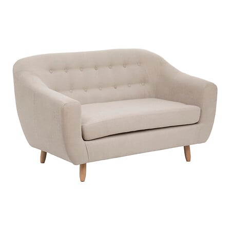 Canapé fixe 2 places lin beige