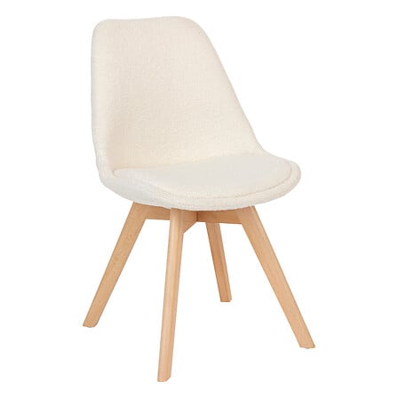 Chaise bouclette blanc