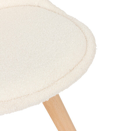 Chaise bouclette blanc