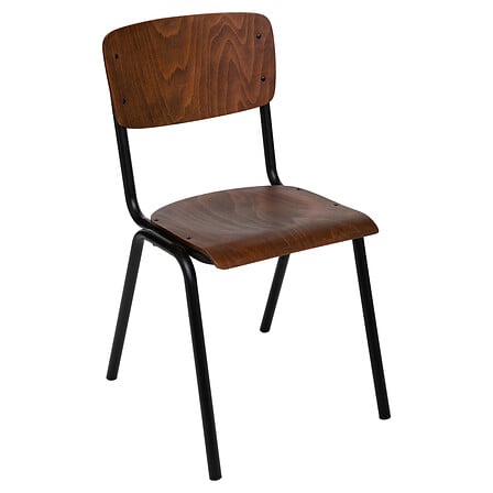 Chaise d'écolier bois et métal naturel