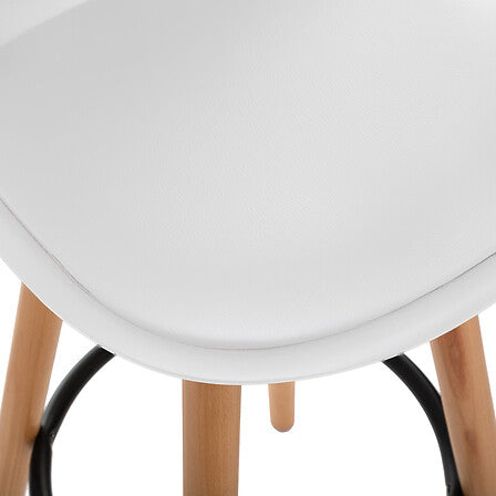 Chaise de bar PP blanc L. 42,5 x P. 39,5 x H. 92 cm
