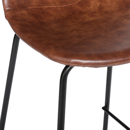 Chaise de bar PU marron