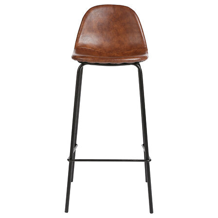 Chaise de bar PU marron