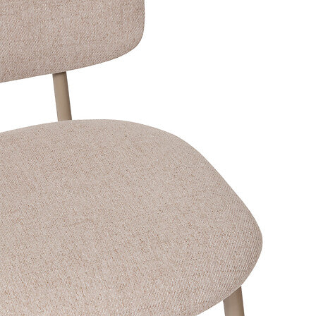 Chaise de bar haute 43 x 52,5 x 108,5 cm métal et MDF beige