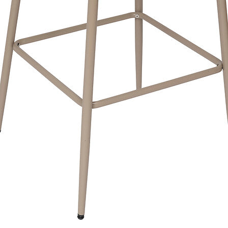Chaise de bar haute 43 x 52,5 x 108,5 cm métal et MDF beige