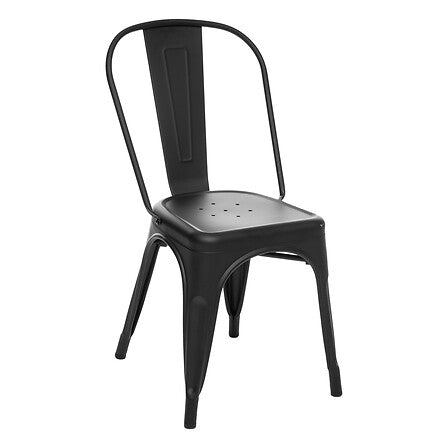 Chaise en métal noir