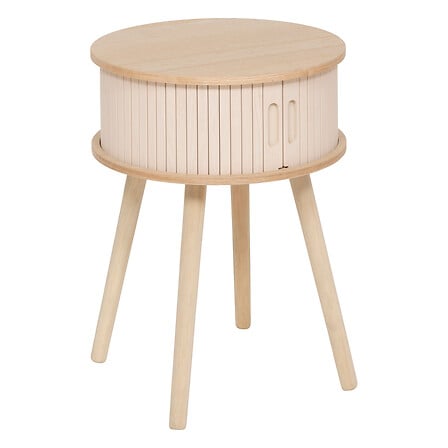 Chevet 2 portes diam 40 cm MDF crème