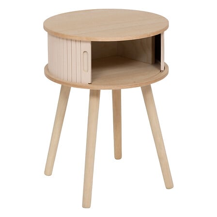 Chevet 2 portes diam 40 cm MDF crème