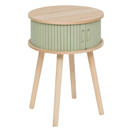 Chevet 2 portes diam 40 cm MDF vert de gris