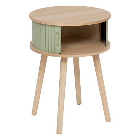 Chevet 2 portes diam 40 cm MDF vert de gris