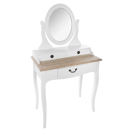 Coiffeuse 3 tiroirs blanc
