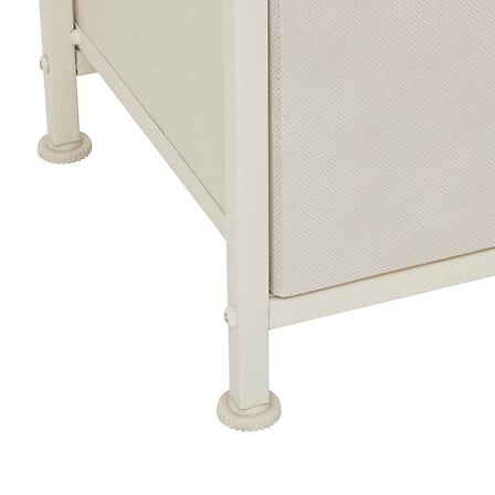 Commode basse 5 tiroirs beige