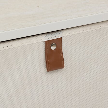 Commode basse 5 tiroirs beige